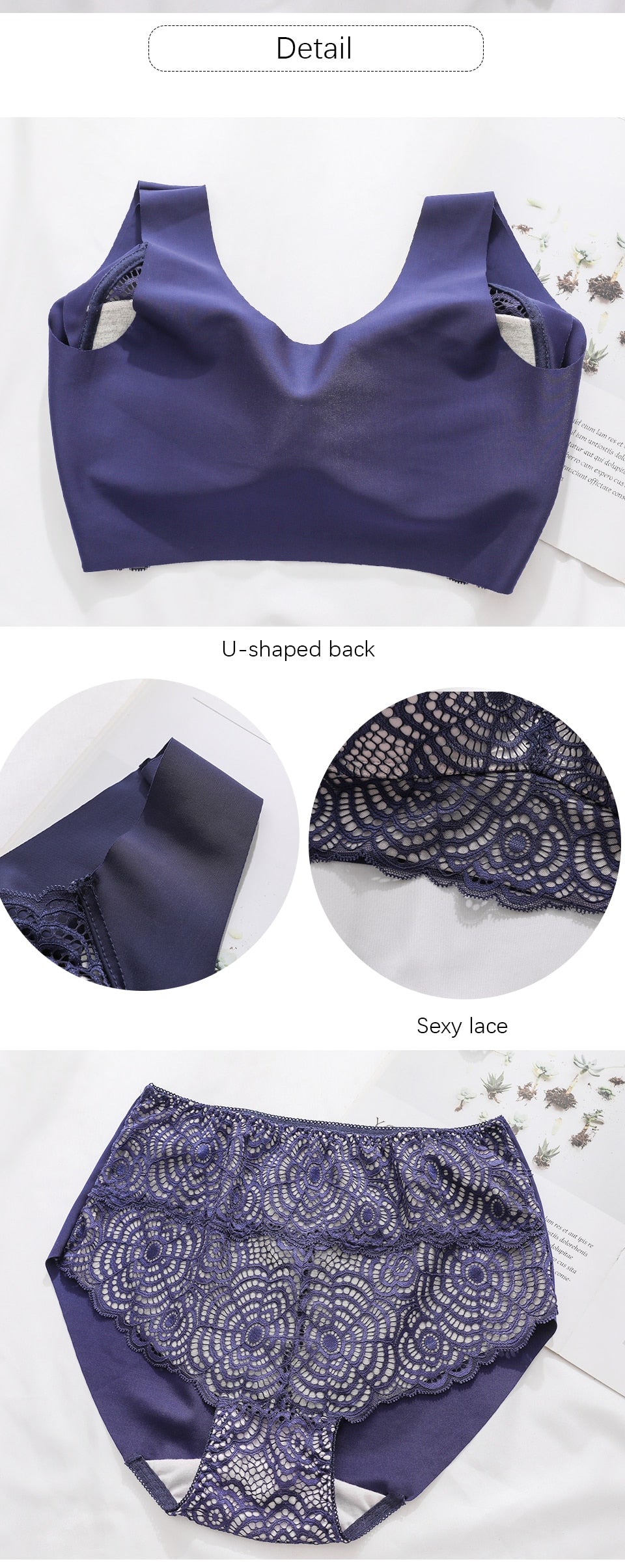 Conjunto de Brasiere y Panti Sexy, talla grande, copa completa.