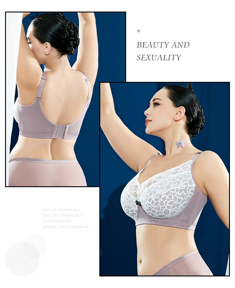 Brasiere Plus Size, cubierta completa, Bralette, encaje, minimizer, busto pesado, soporte fuerte, copas DEFGHIJ